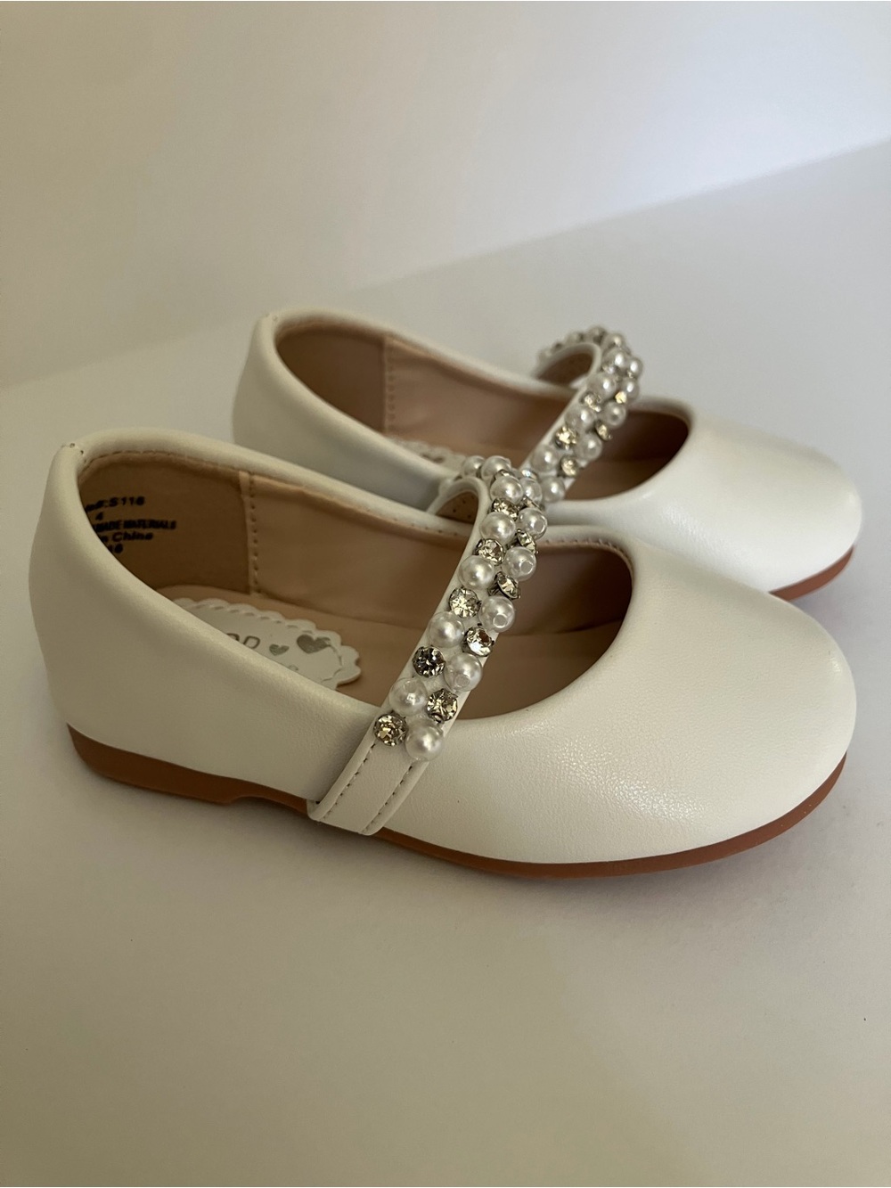 Girls Size 4 Formal White Dress Shoes – Baptism/Flower Girl – Like New